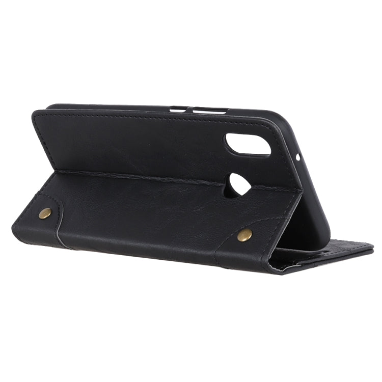 Copper Buckle Retro Crazy Horse Texture Horizontal Flip Leather Case for Huawei Honor 8C, with Holder & Card Slots & Wallet