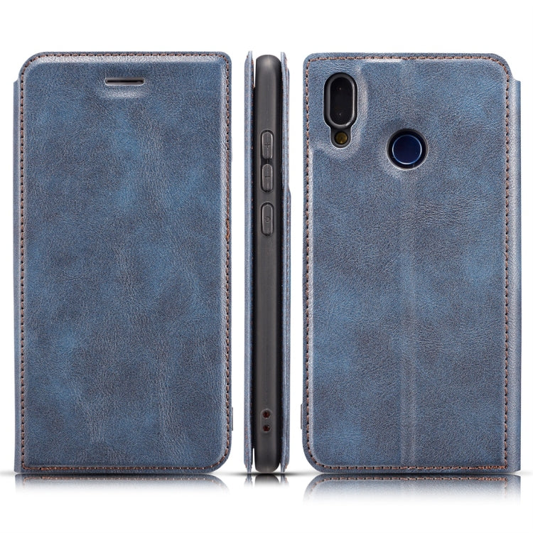 Retro Simple Ultra-thin Magnetic Horizontal Flip Leather Case for Huawei P20 Lite / Nova 3e, with Holder & Card Slots & Lanyard