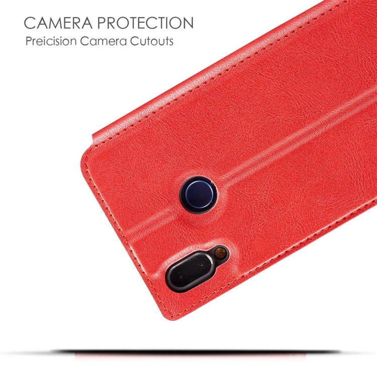 Retro Simple Ultra-thin Magnetic Horizontal Flip Leather Case for Huawei P20 Lite / Nova 3e, with Holder & Card Slots & Lanyard