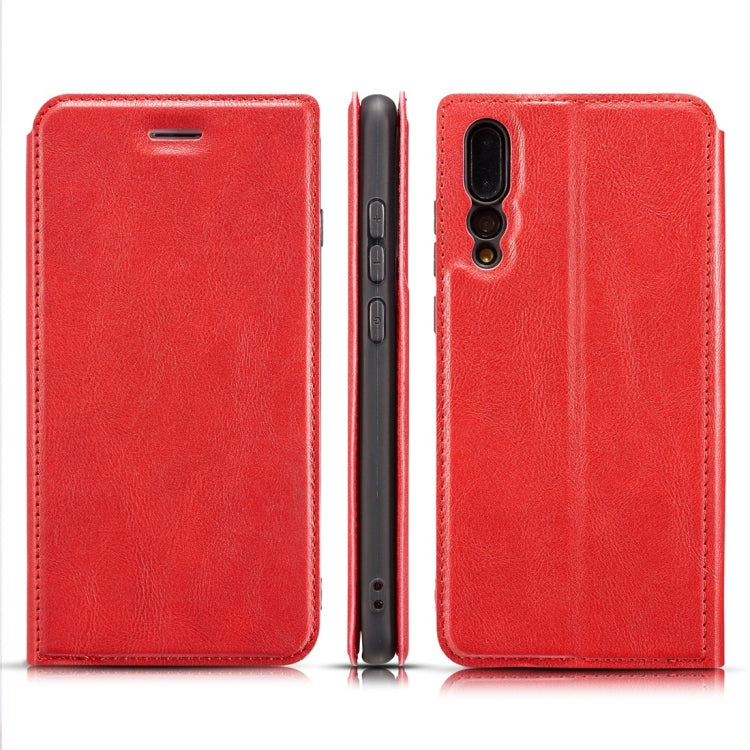 Retro Simple Ultra-thin Magnetic Horizontal Flip Leather Case for Huawei P20 Pro, with Holder & Card Slots & Lanyard