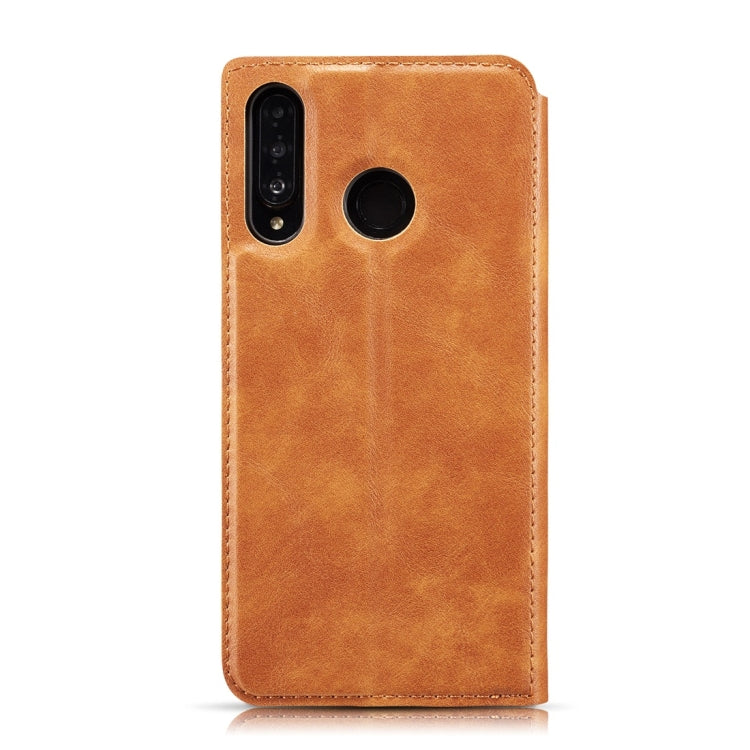 Retro Simple Ultra-thin Magnetic Horizontal Flip Leather Case for Huawei P30 Lite / Nova 4e, with Holder & Card Slots & Lanyard