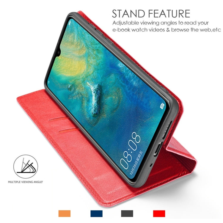 Retro Simple Ultra-thin Magnetic Horizontal Flip Leather Case for Huawei Mate 20, with Holder & Card Slots & Lanyard