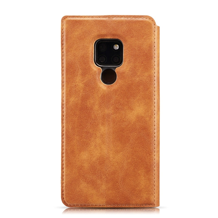 Retro Simple Ultra-thin Magnetic Horizontal Flip Leather Case for Huawei Mate 20, with Holder & Card Slots & Lanyard