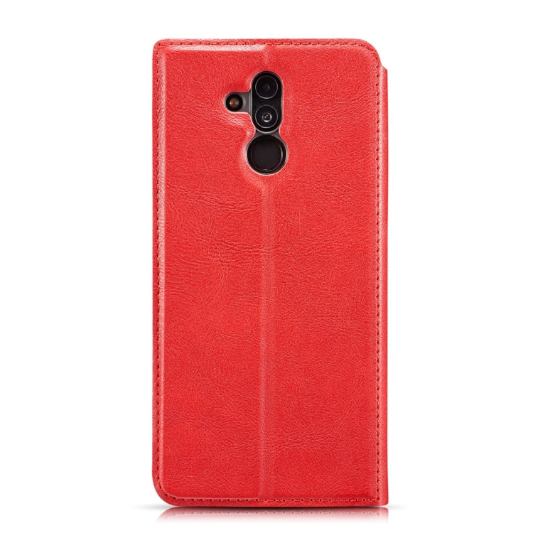 Retro Simple Ultra-thin Magnetic Horizontal Flip Leather Case for Huawei Mate 20 Lite / Maimang 7, with Holder & Card Slots & Lanyard