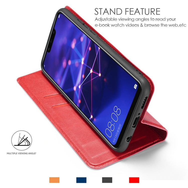 Retro Simple Ultra-thin Magnetic Horizontal Flip Leather Case for Huawei Mate 20 Lite / Maimang 7, with Holder & Card Slots & Lanyard