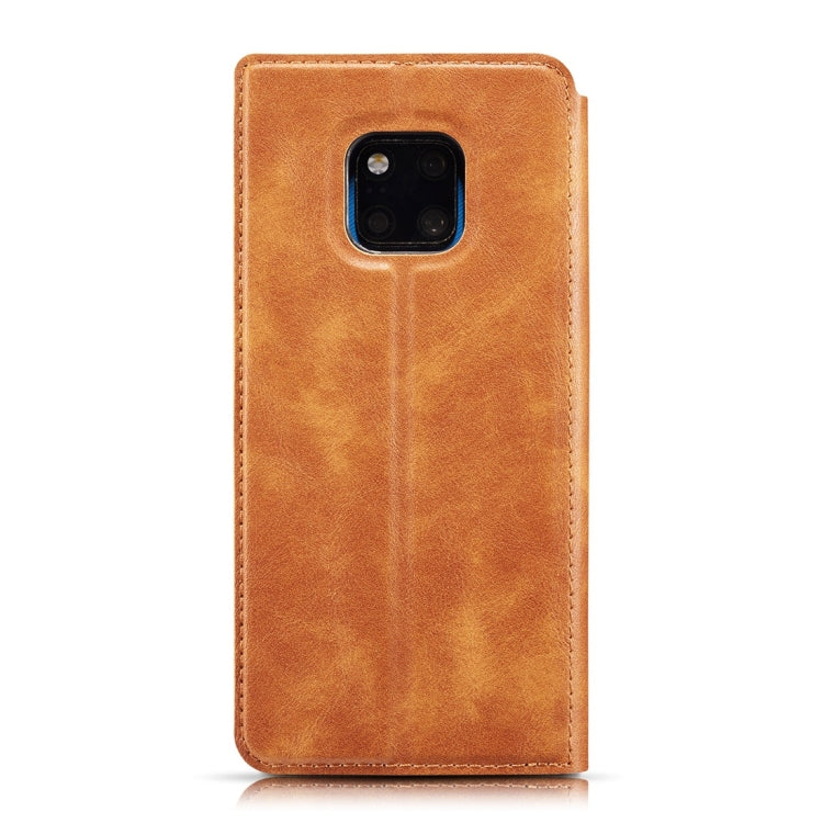 Retro Simple Ultra-thin Magnetic Horizontal Flip Leather Case for Huawei Mate 20 Pro, with Holder & Card Slots & Lanyard