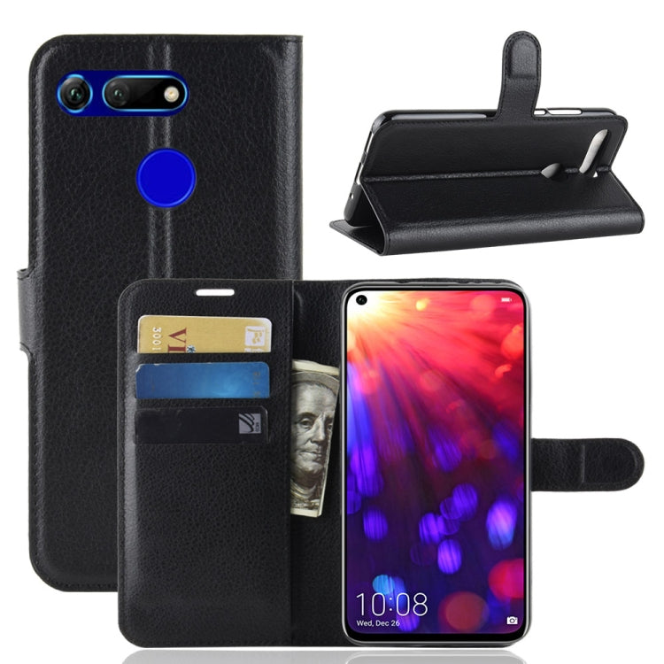Litchi Texture Horizontal Flip Leather Case For Huawei Honor V20 ,With Holder & Wallet & Card Slots