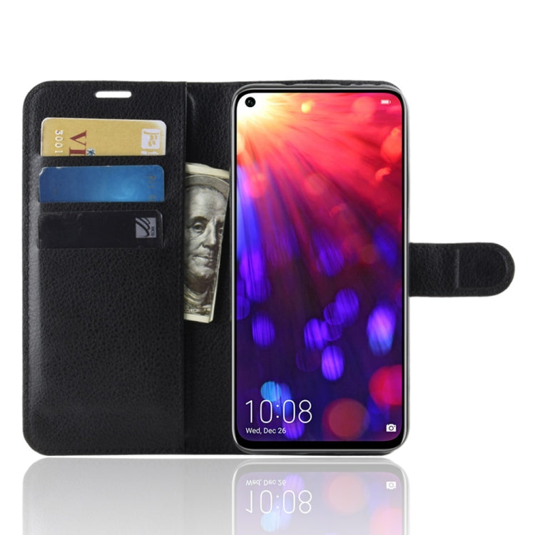Litchi Texture Horizontal Flip Leather Case For Huawei Honor V20 ,With Holder & Wallet & Card Slots