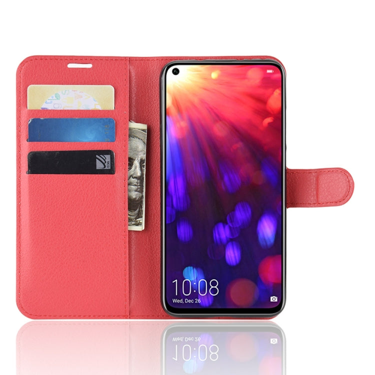 Litchi Texture Horizontal Flip Leather Case For Huawei Honor V20 ,With Holder & Wallet & Card Slots