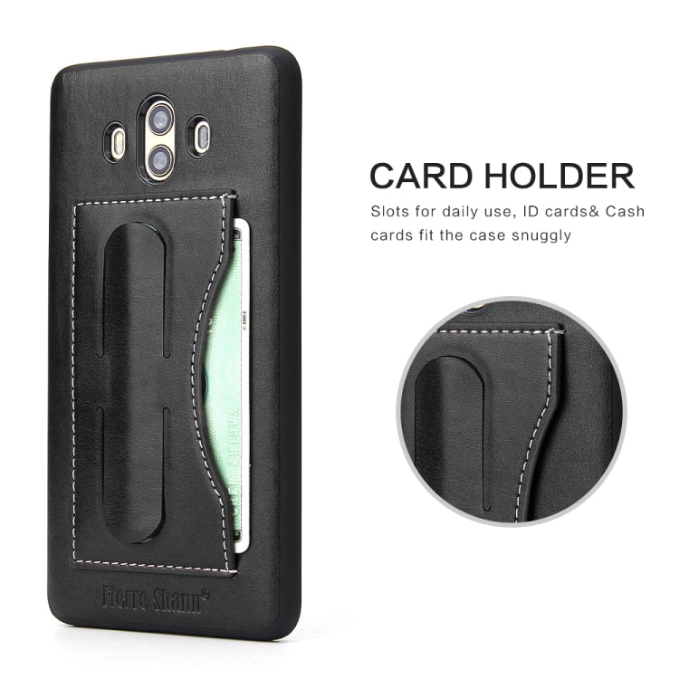 Fierre Shann Full Coverage Protective Leather Case for Huawei Mate 10,  with Holder & Card Slot