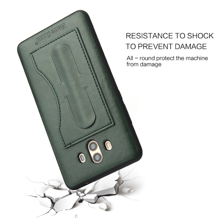 Fierre Shann Full Coverage Protective Leather Case for Huawei Mate 10,  with Holder & Card Slot