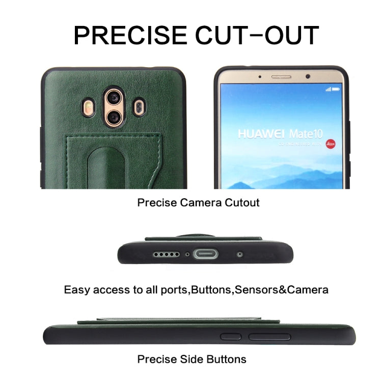 Fierre Shann Full Coverage Protective Leather Case for Huawei Mate 10,  with Holder & Card Slot