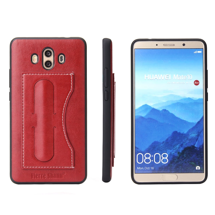 Fierre Shann Full Coverage Protective Leather Case for Huawei Mate 10,  with Holder & Card Slot