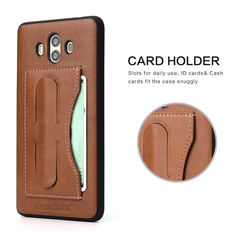 Fierre Shann Full Coverage Protective Leather Case for Huawei Mate 10,  with Holder & Card Slot
