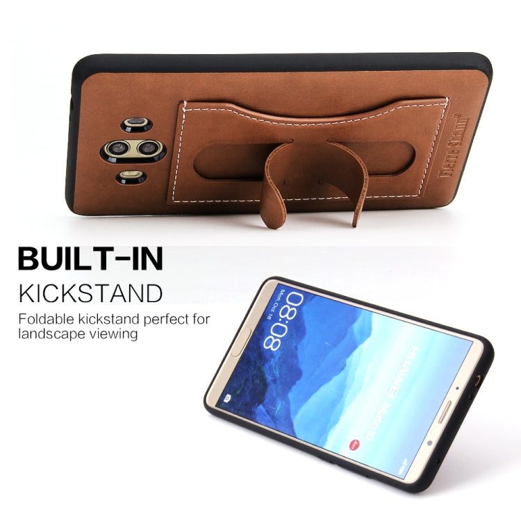 Fierre Shann Full Coverage Protective Leather Case for Huawei Mate 10,  with Holder & Card Slot