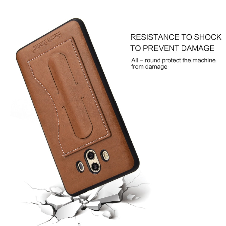 Fierre Shann Full Coverage Protective Leather Case for Huawei Mate 10,  with Holder & Card Slot