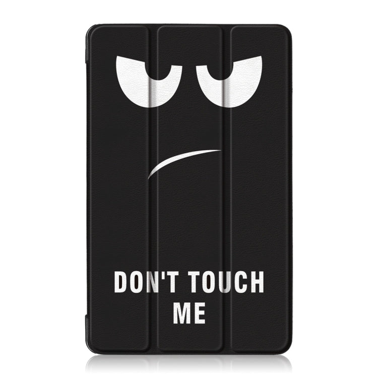 Big Eyes Pattern Colored Drawing Horizontal Flip Leather Case for Huawei MediaPad M5 Lite 8.0 inch, with Three-folding Holder