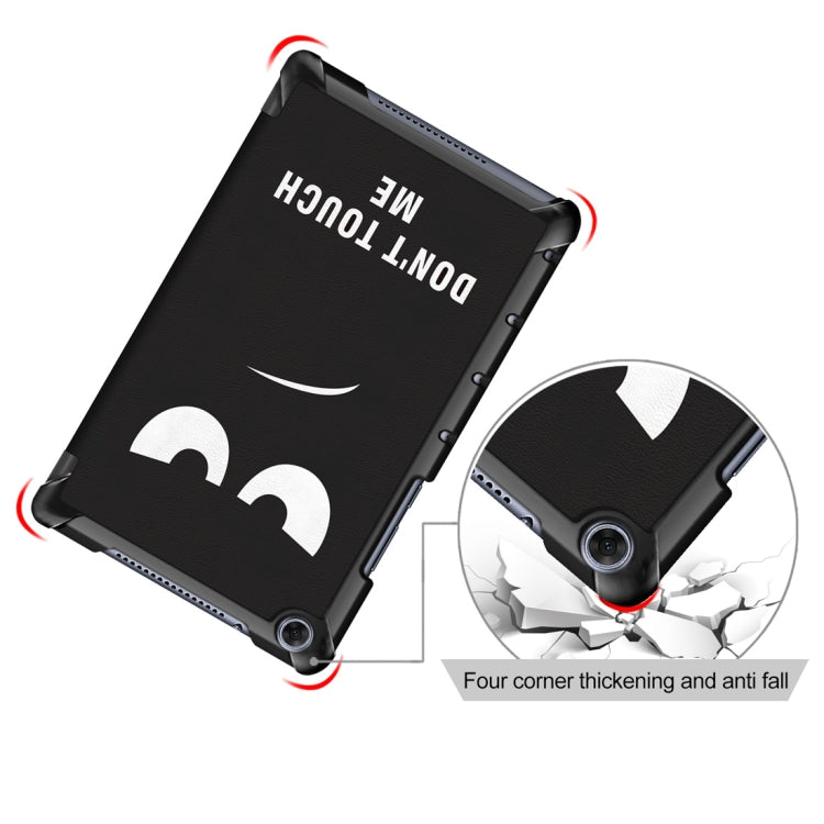 Big Eyes Pattern Colored Drawing Horizontal Flip Leather Case for Huawei MediaPad M5 Lite 8.0 inch, with Three-folding Holder