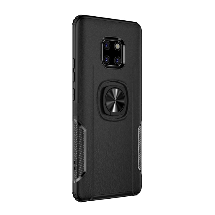 Shockproof Car Magnetic Case with 360 Degree Gold Armor Ring for Huawei Mate 20 Pro