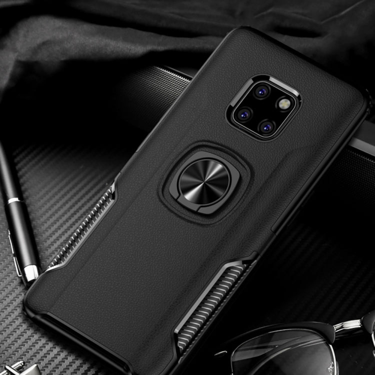 Shockproof Car Magnetic Case with 360 Degree Gold Armor Ring for Huawei Mate 20 Pro