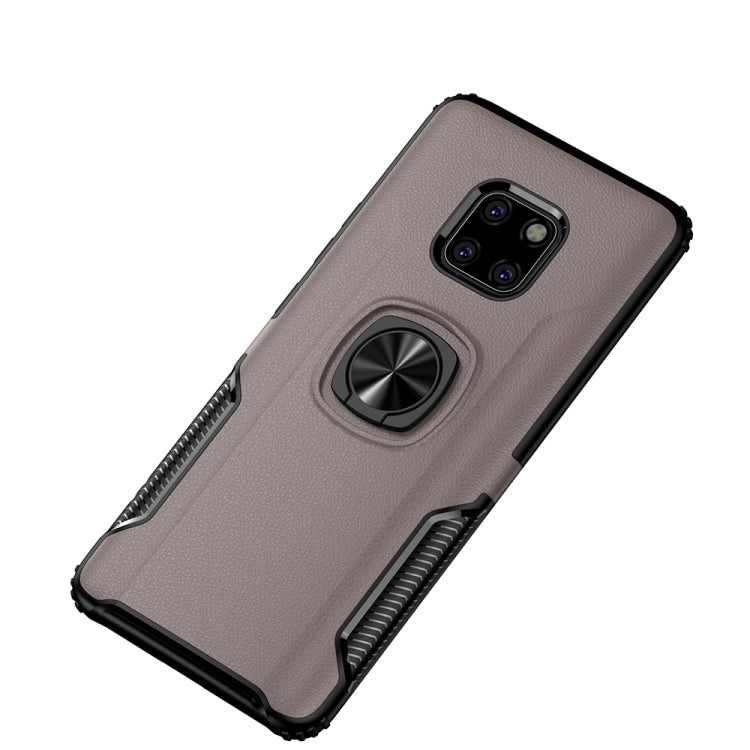 Shockproof Car Magnetic Case with 360 Degree Gold Armor Ring for Huawei Mate 20 Pro