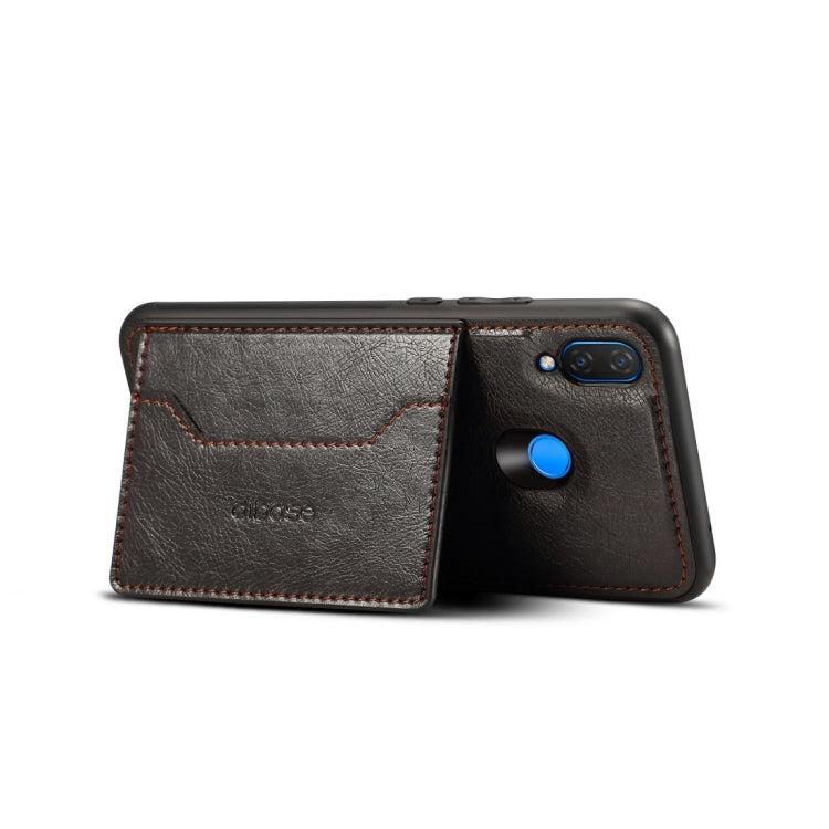 Dibase TPU + PC + PU Crazy Horse Texture Protective Case for Huawei Nova 3, with Holder & Card Slots