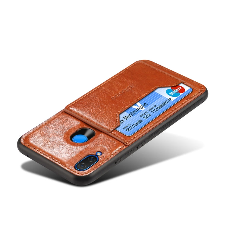 Dibase TPU + PC + PU Crazy Horse Texture Protective Case for Huawei Nova 3, with Holder & Card Slots