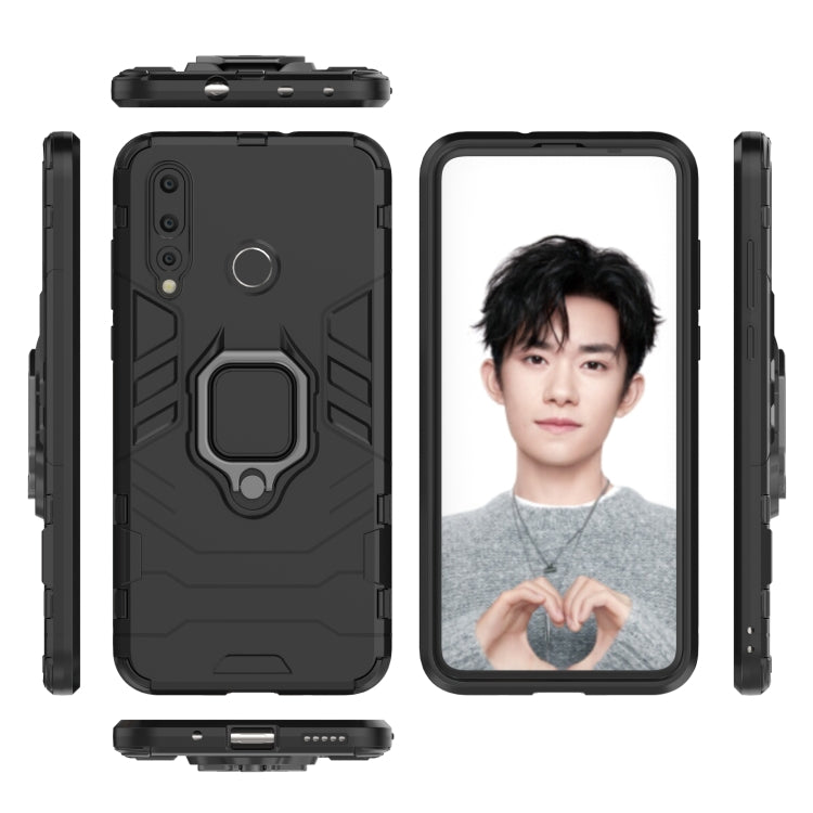 PC + TPU Shockproof Protective Case with Magnetic Ring Holder for Huawei Nova 4
