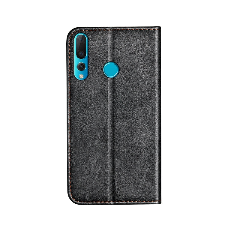 Business Solid Color Stitching Horizontal Flip Leather Case for Huawei Nova 4, with Holder & Card Slots & Wallet & Lanyard