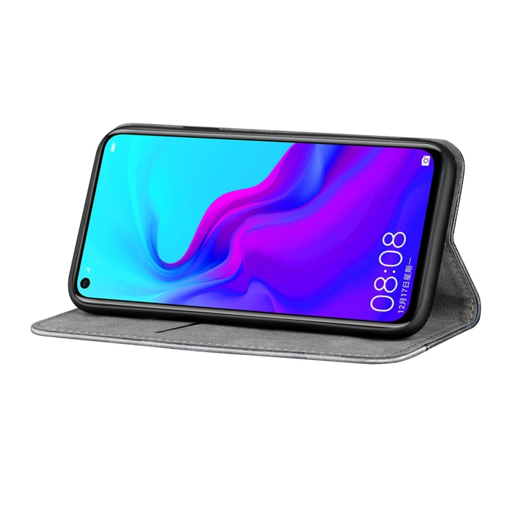 Business Solid Color Stitching Horizontal Flip Leather Case for Huawei Nova 4, with Holder & Card Slots & Wallet & Lanyard