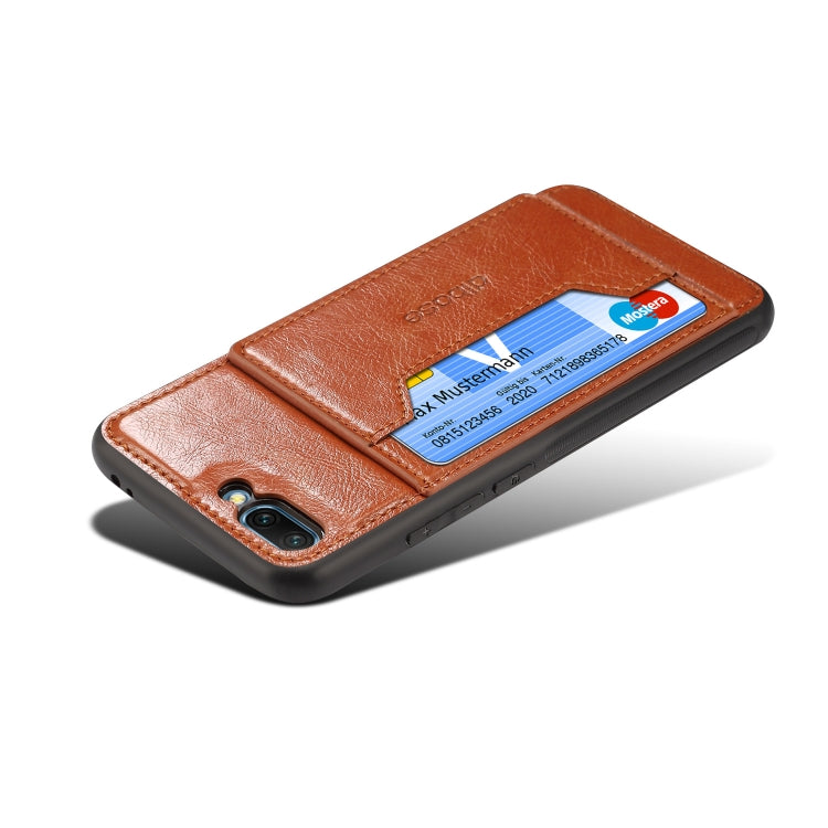 Dibase TPU + PC + PU Crazy Horse Texture Leather Case for Huawei Honor 10, with Holder & Card Slots