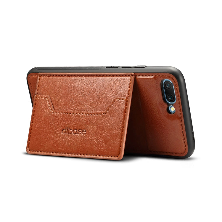 Dibase TPU + PC + PU Crazy Horse Texture Leather Case for Huawei Honor 10, with Holder & Card Slots