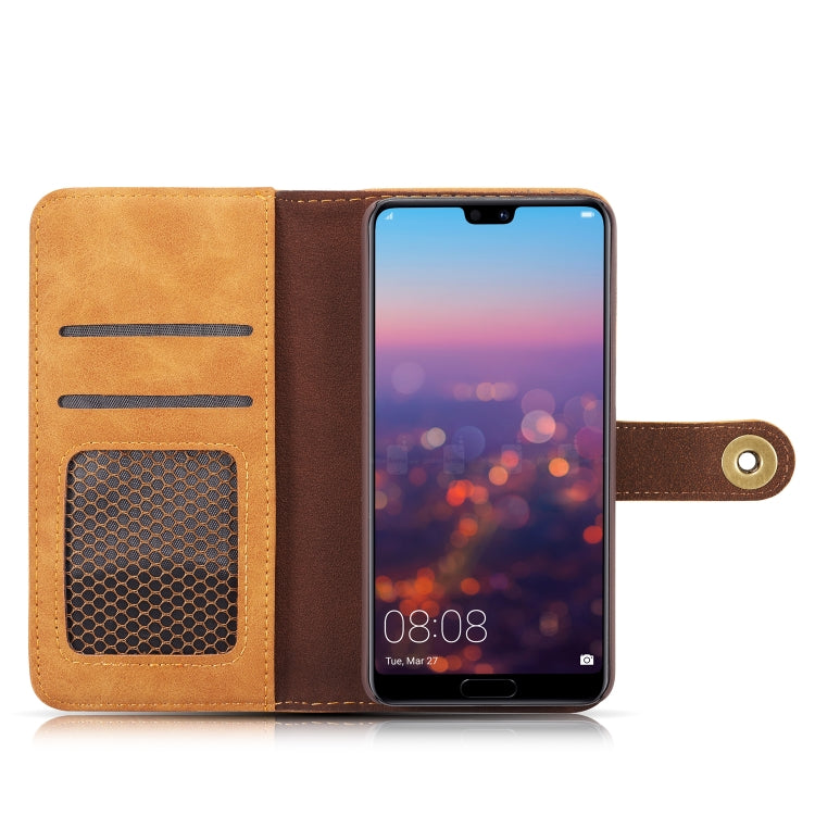 Magnetic Absorption Detachable Retro Style Horizontal Flip Leather Case for Huawei P20, with Card Slots & Wallet