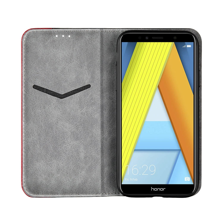 Business Solid Color Stitching Horizontal Flip Leather Case for Huawei Honor 7A, with Holder & Card Slots & Wallet & Lanyard