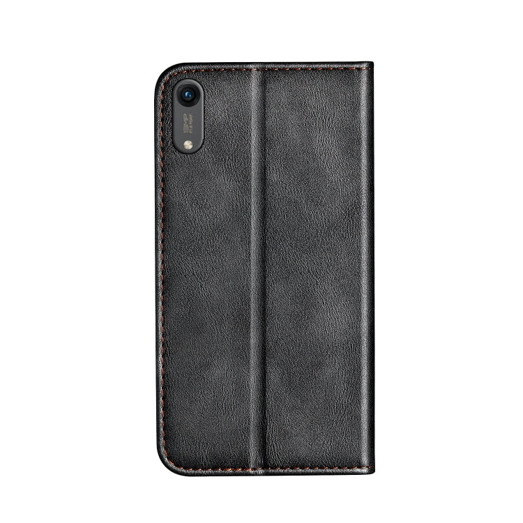 Business Solid Color Stitching Horizontal Flip Leather Case for Huawei Honor Play 8A, with Holder & Card Slots & Wallet & Lanyard