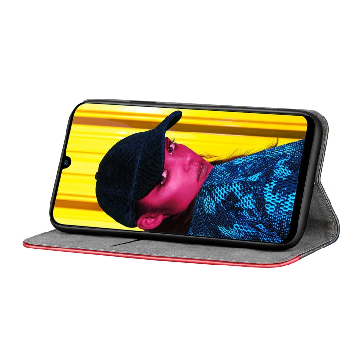 Business Solid Color Stitching Horizontal Flip Leather Case for Huawei Psmartï¼ˆ2019ï¼‰, with Holder & Card Slots & Wallet & Lanyard