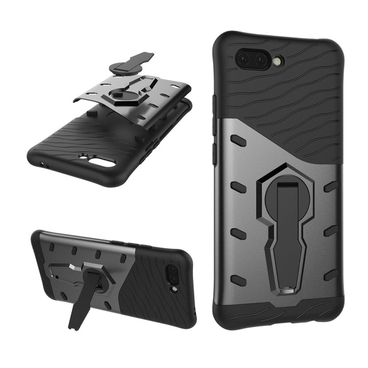 PC + TPU Dropproof Sniper Hybrid Case for Huawei Honor 10, with 360 Degree Rotation Holder