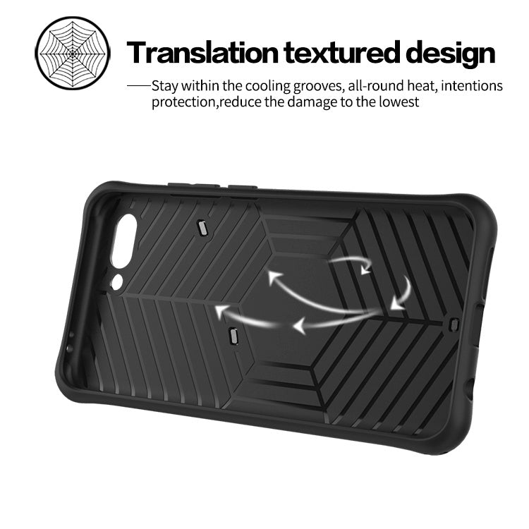 PC + TPU Dropproof Sniper Hybrid Case for Huawei Honor 10, with 360 Degree Rotation Holder