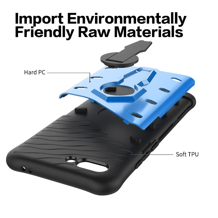 PC + TPU Dropproof Sniper Hybrid Case for Huawei Honor 10, with 360 Degree Rotation Holder
