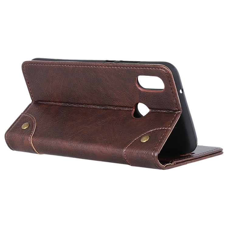 Copper Buckle Nappa Texture Horizontal Flip Leather Case for Huawei Y9 (2019), with Holder & Card Slots & Wallet