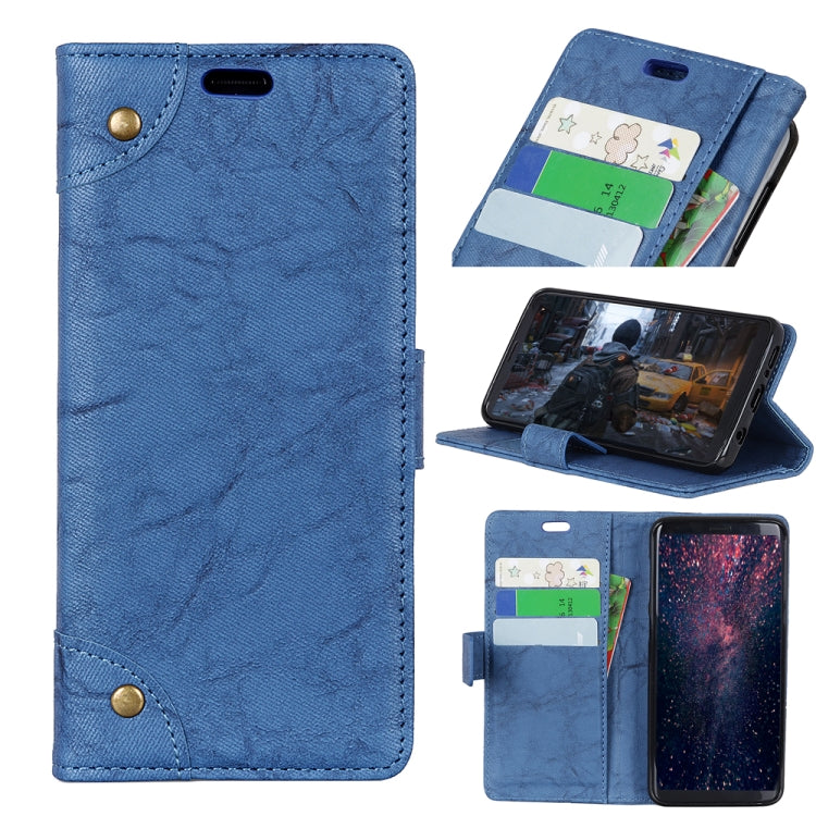 Copper Buckle Retro Crazy Horse Texture Horizontal Flip Leather Case for Huawei Y9 (2019), with Holder & Card Slots & Wallet