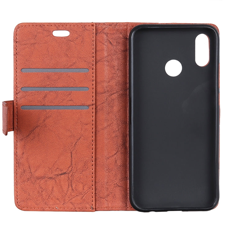 Copper Buckle Retro Crazy Horse Texture Horizontal Flip Leather Case for Huawei Y9 (2019), with Holder & Card Slots & Wallet