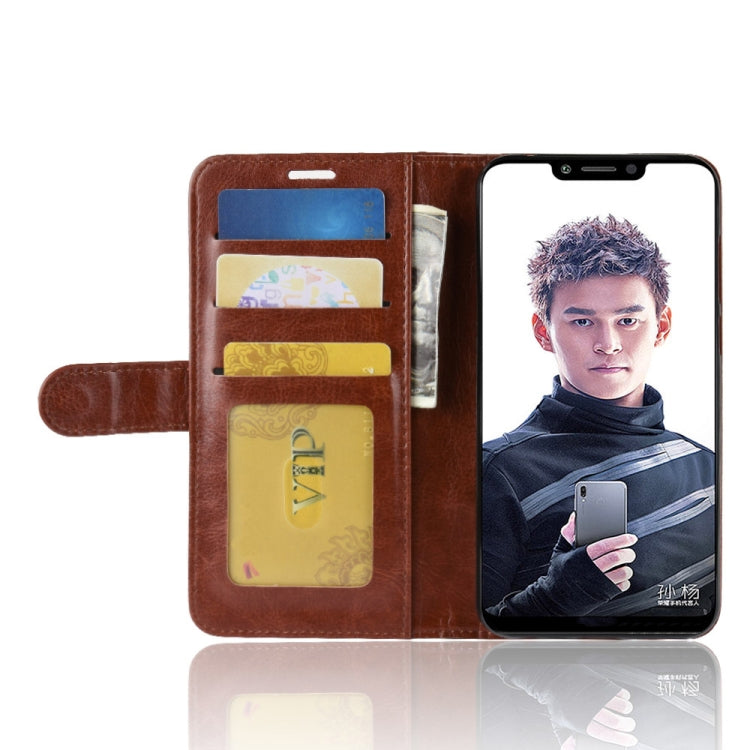 PU + TPU Crazy Horse Texture Horizontal Flip Leather Case for Huawei Honor Play, with Wallet & Holder & Card Slots
