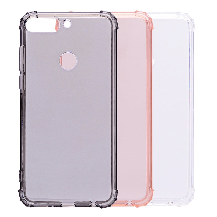 Simple Style Shockproof TPU Case for Huawei Honor 7C(Grey)