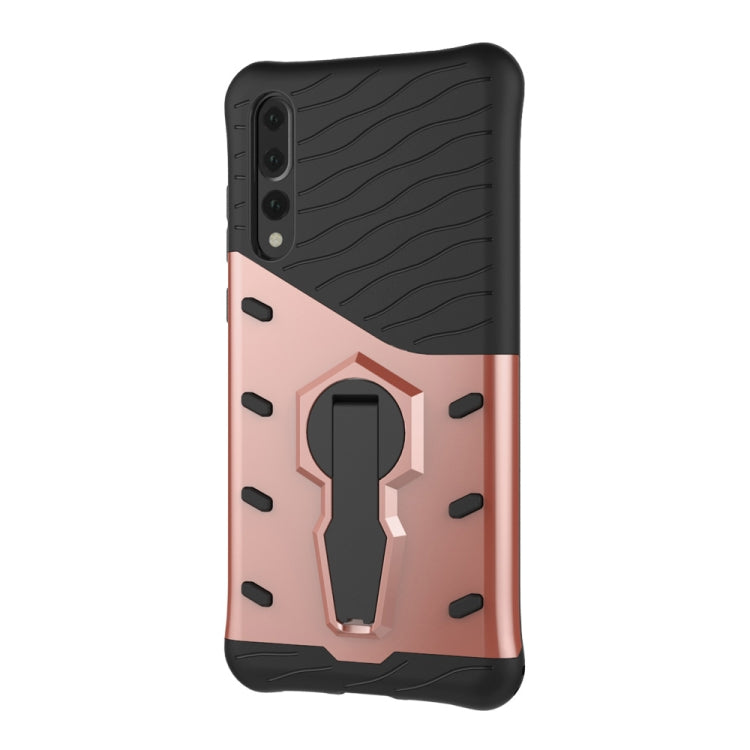 PC + TPU Dropproof Sniper Hybrid Case for Huawei P20 Pro, with 360 Degree Rotation Holder