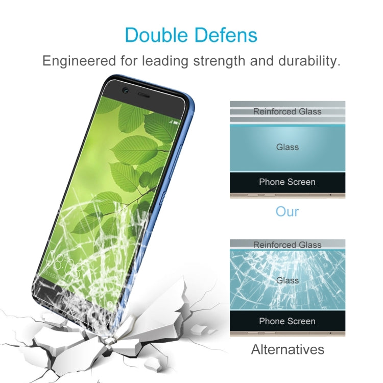 100 PCS for Huawei nova 2 Lite 0.26mm 9H Surface Hardness 2.5D Explosion-proof Tempered Glass Screen Film