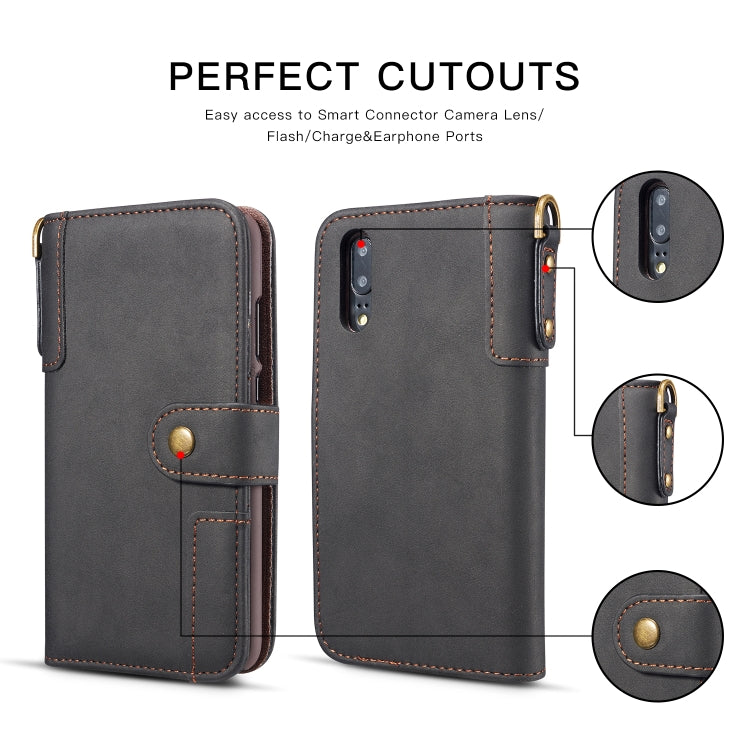 Cowhide Texture Horizontal Flip Leather Case for Huawei P20, with Holder & Card Slots & Wallet & Sling