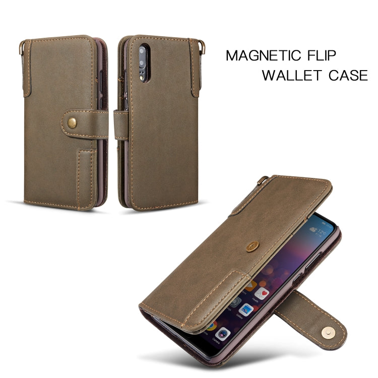 Cowhide Texture Horizontal Flip Leather Case for Huawei P20, with Holder & Card Slots & Wallet & Sling