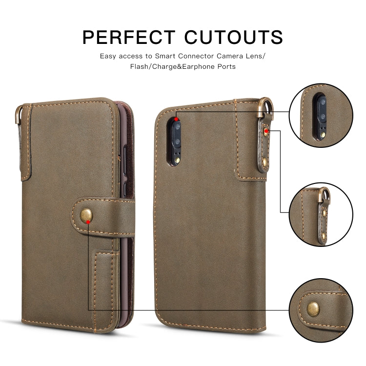 Cowhide Texture Horizontal Flip Leather Case for Huawei P20, with Holder & Card Slots & Wallet & Sling