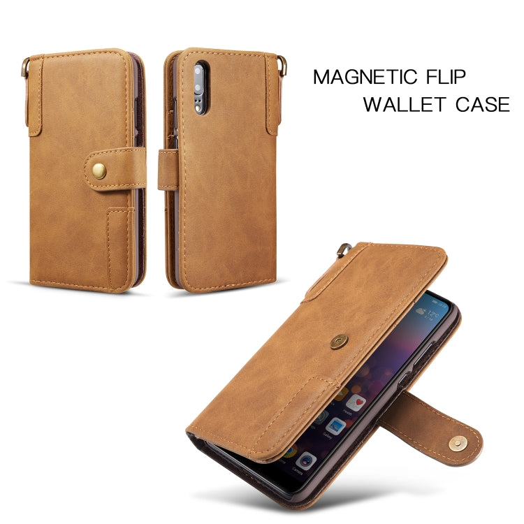 Cowhide Texture Horizontal Flip Leather Case for Huawei P20, with Holder & Card Slots & Wallet & Sling